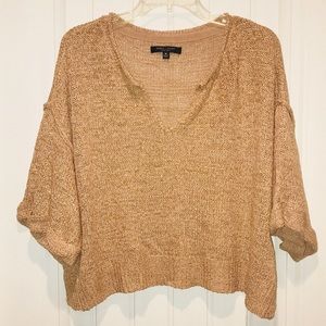Romeo and Juliet tan/gold knit sweater